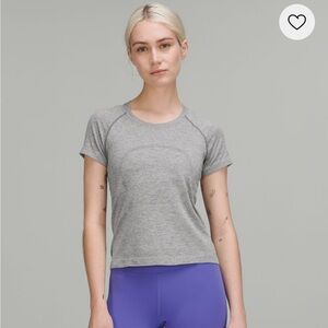 Lululemon Swiftly Tech short sleeve waist length Slate Grey